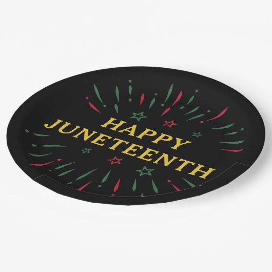 黒祝独立記念日ハッピー十二月11日 ペーパープレート (アングル)