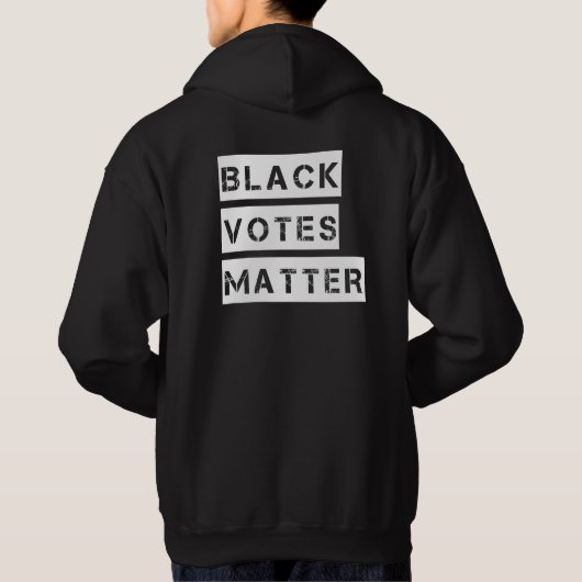 黒票のステンシルのカスタム色 パーカ (裏面)