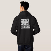 黒票のステンシルのカスタム色 パーカ (裏面フル)