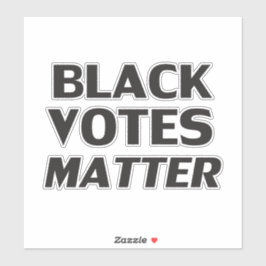 黒票マター黒モダンタイポグラフィ シール