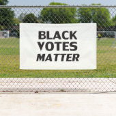 黒票マター – 白黒 横断幕 (インサイチュ)