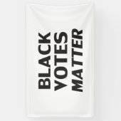 黒票マター – 白黒 横断幕 (縦)