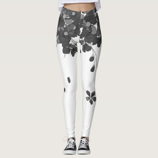 黒秋フローラ花桜レギンス レギンス (正面)