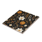 黒秋ボホヴィンテージ金ゴールドフローラルパターン タイル (側面)