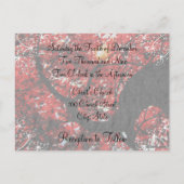 黒秋秋赤葉樹結婚の インビテーションポストカード (裏面)