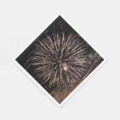 黒空に花火を表示 スタンダードランチョンナプキン (角)