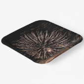 黒空に花火を表示 ペーパープレート (傾斜あり)