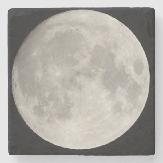 黒空のスーパームーン ストーンコースター (正面)