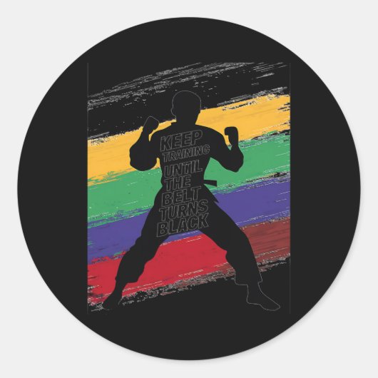 黒空手保テコがベルトに変わるまでの練習 ラウンドシール (正面)