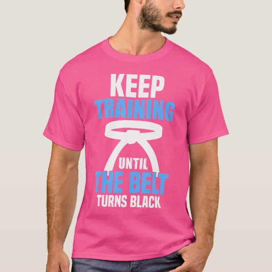 黒空手保テコがベルトに変わるまでの練習 Tシャツ (正面)