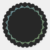 黒空白のと白エレガントのスパイス瓶ラベルの丸い ラウンドシール (正面)