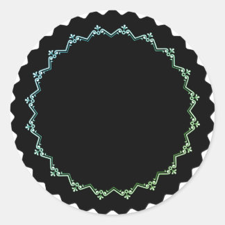 黒空白のと白エレガントのスパイス瓶ラベルの丸い ラウンドシール