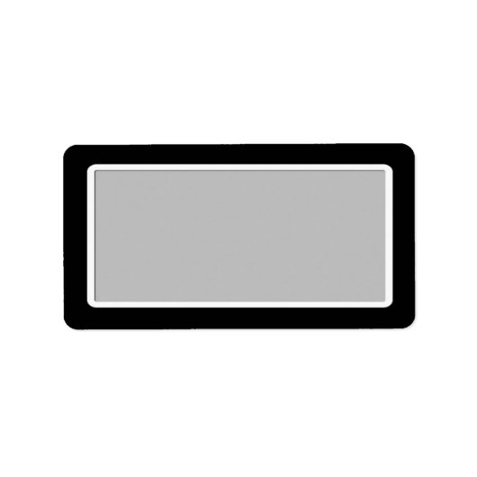 黒空白の住所 シール (正面)