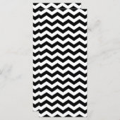 黒空白の白ジグザグ招待状 (正面/裏面)