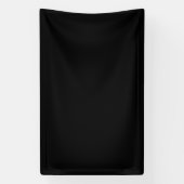 黒空白の背景の2.5'x4'バ無地のナー 横断幕 (縦)