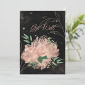 黒空白の色の淡い色のサテンフローラが元気 案内状 (スタンド正面)