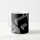 黒立方体 コーヒーマグカップ (正面左)