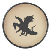 黒竜の風景背景 アイスホッケーパック (正面)