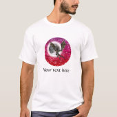 黒竜 - 神話のファンタジー創作 赤い空 Tシャツ (正面)