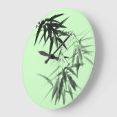 黒竹の小枝 ラージ壁時計 (傾斜)