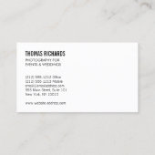 黒筆はっきりした跡フォトグラファー 名刺 (裏面)