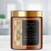 黒箔化粧料瓶ボトルラベル スクエアシール