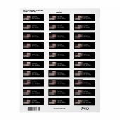 黒米グランジ国旗 ラベル (フルシート)