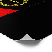 黒米伝統国旗1967アフリカ系アメリカ人 ポスター (角)