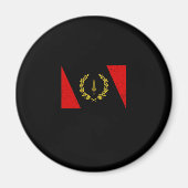 黒米伝統国旗1967アフリカ系アメリカ人 マグネット (正面)