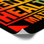 黒精神健康問題人間の脳カウンセラー ポスター (角)