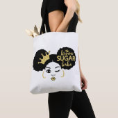 黒糖と金ゴールドの黒糖の赤ちゃん トートバッグ (クローズアップ)