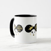 黒糖と金ゴールドの黒糖の赤ちゃん マグカップ (正面左)