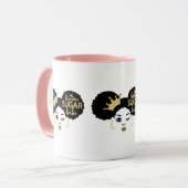 黒糖と金ゴールドの黒糖の赤ちゃん マグカップ (正面左)
