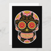 黒糖スカルブラック5" x 7"招待状 招待状 (正面/裏面)