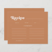 黒糖スタイリッシュブライダルシャワーレシピカード (正面/裏面)