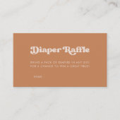 黒糖スタイリッシュ赤ちゃんシャワーおむつラッフル エンクロージャーカード (正面)