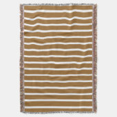 黒糖中性ストライプ スローブランケット (正面縦)