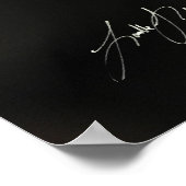 黒紙の白紙 ポスター (角)