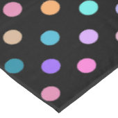 黒紙吹雪水玉模様カラフルテーブルクロス テーブルクロス (アングル)