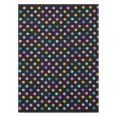 黒紙吹雪水玉模様カラフルテーブルクロス テーブルクロス (正面)