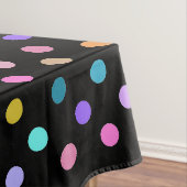 黒紙吹雪水玉模様カラフルテーブルクロス テーブルクロス (インサイチュ)