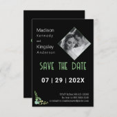 黒素晴らしい日付写真Fab セーブザデート (正面/裏面)