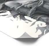 黒素晴らしと白の眠る天使スケッチ ポスター (角)