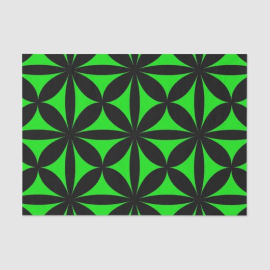黒素晴らしと緑モダン/レトロプリント 薄葉紙 (正面)