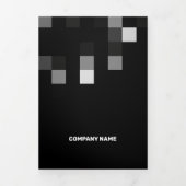 黒素晴らしの透コンテンポラリー明性 三つ折りカード (カバー)