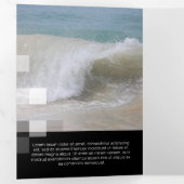 黒素晴らしの透コンテンポラリー明性 三つ折りカード (内部最初)