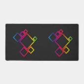 黒素晴らしカラフル一号上の四角 デスクマット (正面)