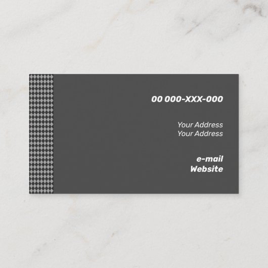 黒素晴らしモノクロ小ロームバス 名刺 (裏面)