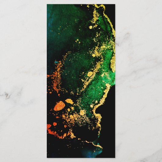 黒素晴らし緑ブロンズ金ゴールド結婚ズ メニュー (裏面)