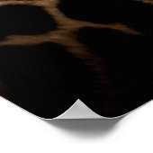 黒素晴らし背景のヒョウ ポスター (角)